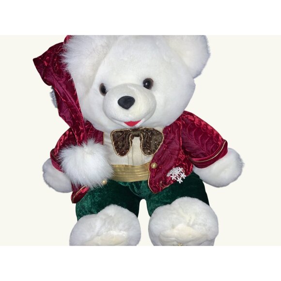 Holiday Snowflake TEDDY BEAR 21" plush stuffed Christmas DanDee- 2002 collectibl - Picture 3 of 14